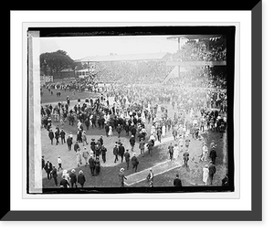 Historic Framed Print, Crowds, Wash. ball park,  17-7/8" x 21-7/8"