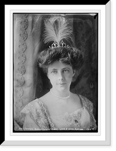 Historic Framed Print, Mrs. Bourke Cochran, portrait bust, copyright by Harris & Ewing.Harris & Ewing,  17-7/8" x 21-7/8"