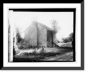 Historic Framed Print, Building used by Washington as an office Winchester,  17-7/8" x 21-7/8"
