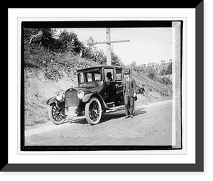 Historic Framed Print, Balto. tour, Gardener car, Chevrolet,  17-7/8" x 21-7/8"
