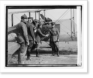 Historic Framed Print, Capt. Strus[?] and General Pershing,  17-7/8" x 21-7/8"