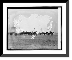 Historic Framed Print, Artillery drill, Ft. Meyer,  17-7/8" x 21-7/8"