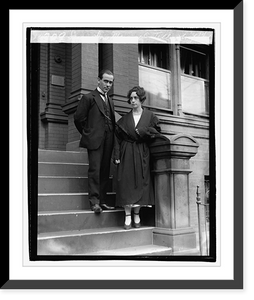 Historic Framed Print, Senor Don Manuel C. Telly & wife, 12/3/20,  17-7/8" x 21-7/8"