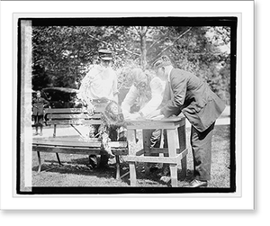 Antique Photo Print - Finger prints of monkey - Framed Wall Art Gift Idea
