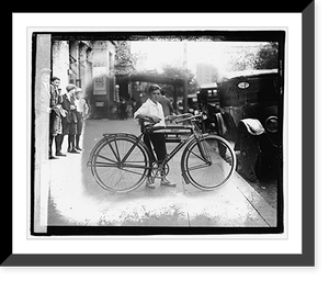 Boy on bicycle, Antique Poster