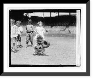 Children playing baseball - 4 Classic, Antique Poster