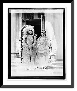 Historic Framed Print, Chief & Princess Buffalo Bear (Sioux),  17-7/8" x 21-7/8"