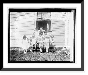 Historic Framed Print, Davis with kids, Moosehead,  17-7/8" x 21-7/8" Historic Framed Print, Davis with kids, Moosehead,  17-7/8" x 21-7/8"