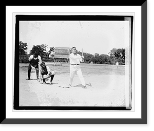 Historic Framed Print, Davis at baseball,  17-7/8" x 21-7/8"