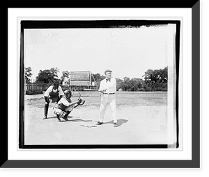 Historic Framed Print, Davis at baseball - 2,  17-7/8" x 21-7/8"