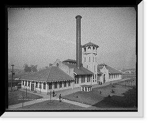Historic Framed Print, Power house of Great Southern Hotel, Gulfport, Miss.,  17-7/8" x 21-7/8"