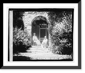 Historic Framed Print, Chas. E. & Mrs. Hughes, 8/2/21 - 2,  17-7/8" x 21-7/8"