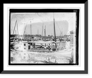 Historic Framed Print, Water front scene - 2,  17-7/8" x 21-7/8"