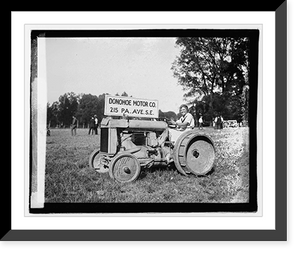 Historic Framed Print, Ford tractor demonstration - 4,  17-7/8" x 21-7/8"