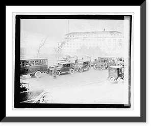 Black & White Photo - Traffic jam, 1921 - Vintage Home Decor Print