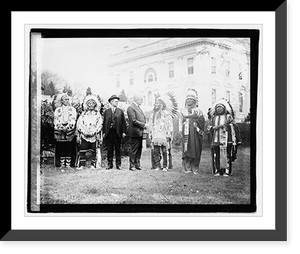 Harding with group of Native Americans at White House, 11/16/21 - 2 Classic, Historic Print