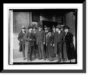 Historic Framed Print, Debs & newspaper men,  17-7/8" x 21-7/8"