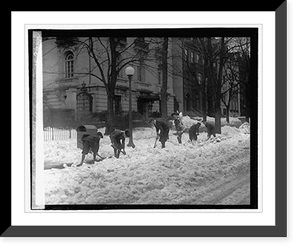Free school children clearing gutters, 2/3/22, Historic Reproduction