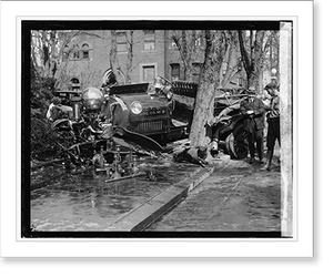 Historic Photo Print - Fire Engines - Fire engine wreck