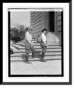 Historic Framed Print, Frances Busch & Minnie Brett, 4/13/22,  17-7/8" x 21-7/8"