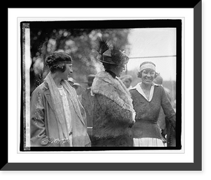 Historic Framed Print, Mrs. Harding with Mrs. Jessup & Mallory, 5/10/22,  17-7/8" x 21-7/8"