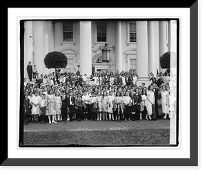 Historic Framed Print, Children who serenaded the Pres., 6/5/22,  17-7/8" x 21-7/8"
