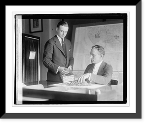 Historic Framed Print, Col. Sherrill & Maj. D.L. Meart, 6/27/22,  17-7/8" x 21-7/8"