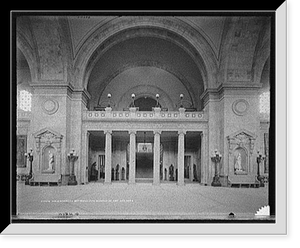 Historic Framed Print, Main stairway, Metropolitan Museum of Art, New York,  17-7/8" x 21-7/8"