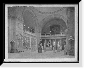 Historic Framed Print, Statuary Hall, Metropolitan Museum of Art, N.Y. City,  17-7/8" x 21-7/8"