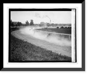 Historic Framed Print, Motorcycle races,  17-7/8" x 21-7/8"