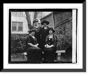 Historic Framed Print, [Four unidentified women], 10/4/22,  17-7/8" x 21-7/8"