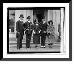 Historic Framed Print, Col. Thompson, Lord & Lady Mountbatten, 11/10/22,  17-7/8" x 21-7/8"