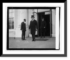 Historic Framed Print, Harding & Christian leaving W.H., 11/21/22,  17-7/8" x 21-7/8"