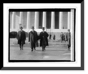Historic Framed Print, Clemenceau at Lincoln Memorial,  17-7/8" x 21-7/8"