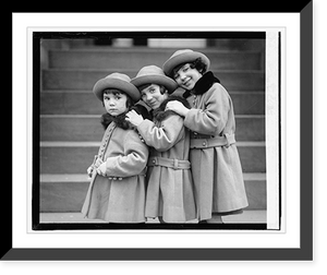 Historic Framed Print, Clyalde children, 1/26/23,  17-7/8" x 21-7/8"