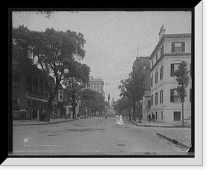 Historic Framed Print, Bull St. [Street], Savannah, Ga.,  17-7/8" x 21-7/8"