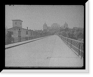 Historic Framed Print, Hawk St. [Street] viaduct and state capitol, Albany, N.Y.,  17-7/8" x 21-7/8"