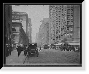 Historic Framed Print, Dearborn Street, Chicago, Ill.,  17-7/8" x 21-7/8"