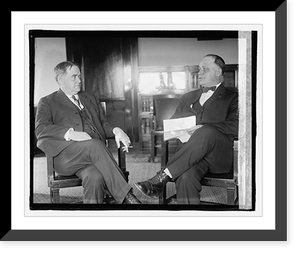 Historic Framed Print, Chas. H. Burke & Dr. Walter S. Stevens, 3/15/23,  17-7/8" x 21-7/8"