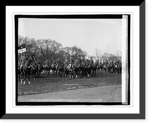 Historic Framed Print, Cavalry review, 4/12/23,  17-7/8" x 21-7/8"
