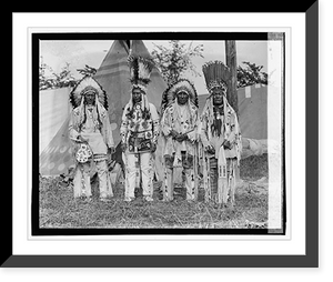 Historic Framed Print, [Native Americans in traditional clothing], 5/29/23,  17-7/8" x 21-7/8"