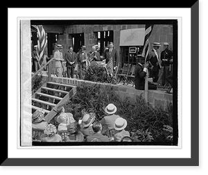 Hoover laying cornerstone, Congressional Club, 6/9/23, Vintage Wall Art