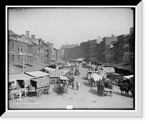 Historic Framed Print, Dock Street, Philadelphia, Pa.,  17-7/8" x 21-7/8"