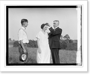 Historic Photo Print - men and woman in field - Historic Wall Art Gift