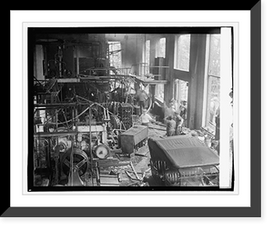 Historic Framed Print, Bureau of Standards fire, 9/20/23,  17-7/8" x 21-7/8"