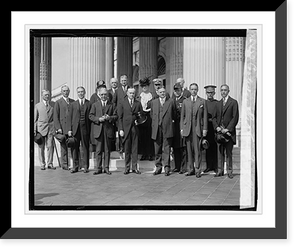 Historic Framed Print, Coolidge & Red Cross group, 9/24/23,  17-7/8" x 21-7/8"