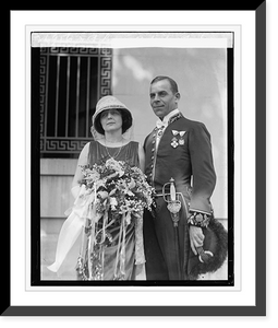 Historic Framed Print, Dr. P. Lessinoff & wife, 10/17/23 - 2,  17-7/8" x 21-7/8"
