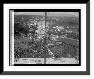 Historic Framed Print, Cornerstone laying, Geo. Wash. Memorial, 11/1/23 - 2,  17-7/8" x 21-7/8"