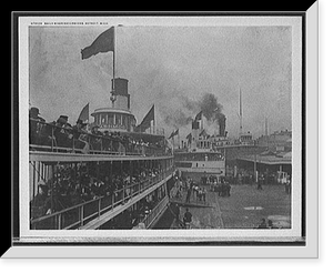 Historic Framed Print, Daily river excursions, Detroit, Mich.,  17-7/8" x 21-7/8"