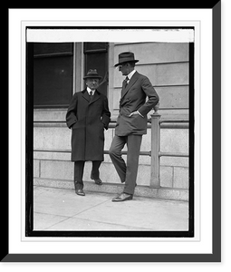 Historic Framed Print, Carter Glass & McAdoo, [11/7/23],  17-7/8" x 21-7/8"